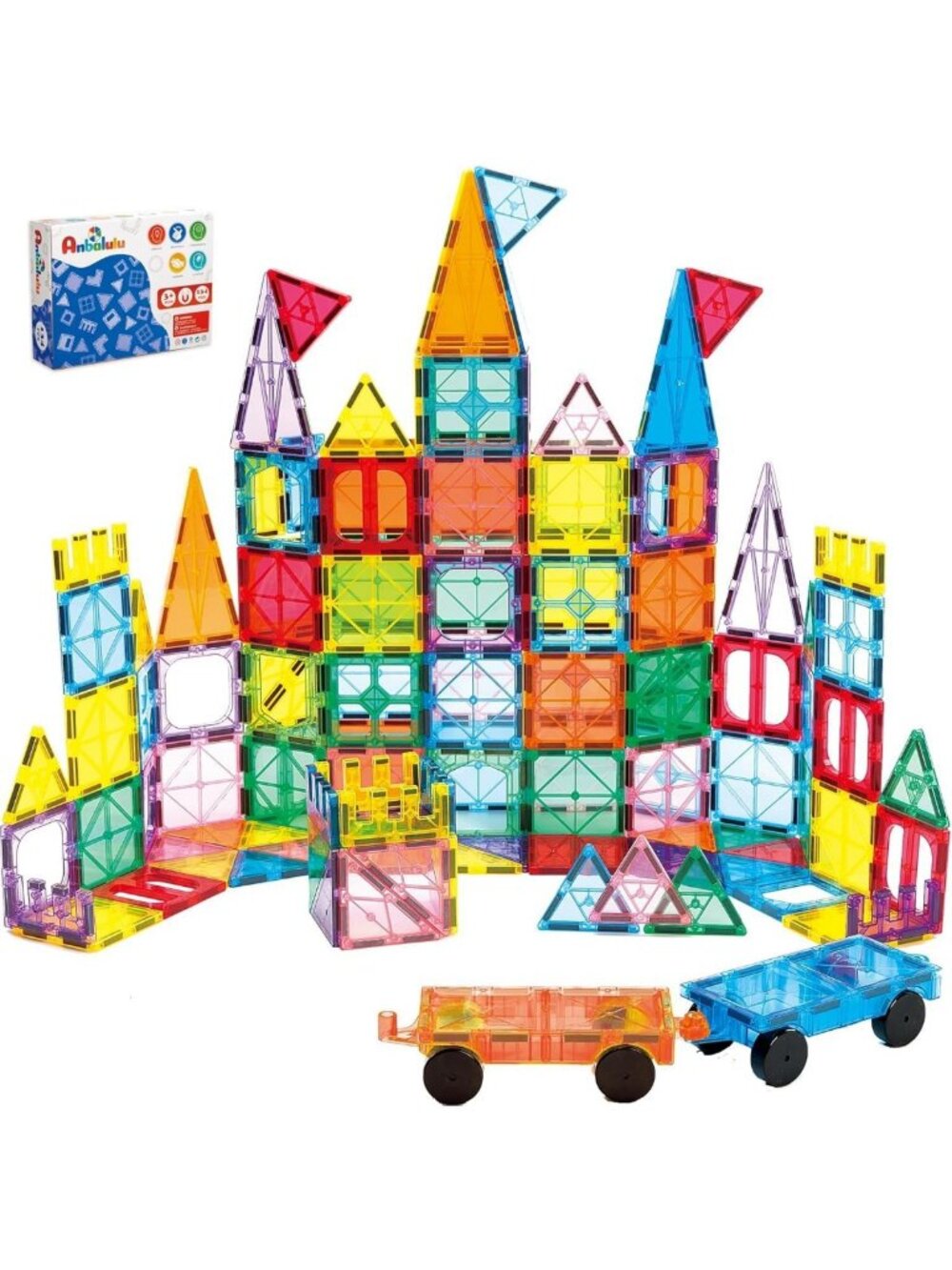 Magnetic Building Tiles Set - 134PCS Educational Toy for Kids Ages 3+ - Creative